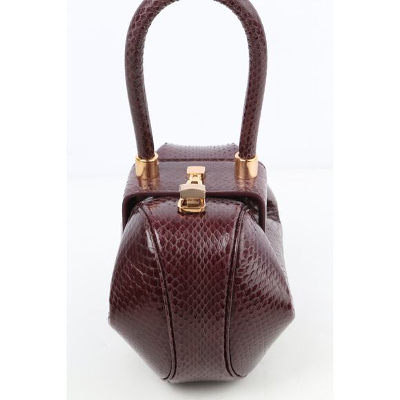 Gabriela Hearst Demi Bag Brown Snakeskin Leather Top Handle - Picture 7 of 16